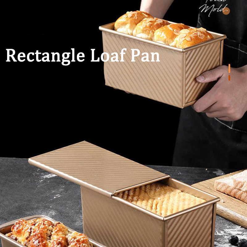 Rectangle Loaf Pan Baking Toas - огляд і ціна Tin Container Lid