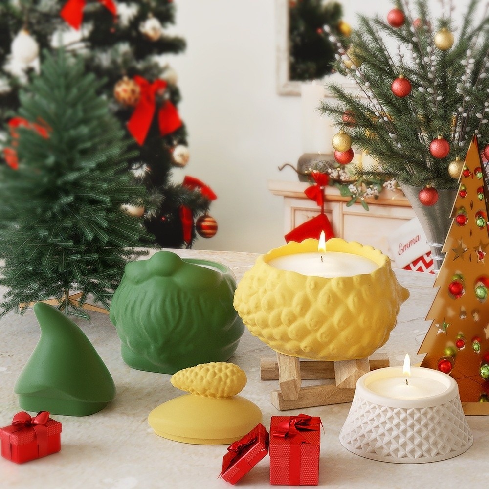 Silicone Santa Claus Storage J - огляд і ціна Candle Making Jars With Lids