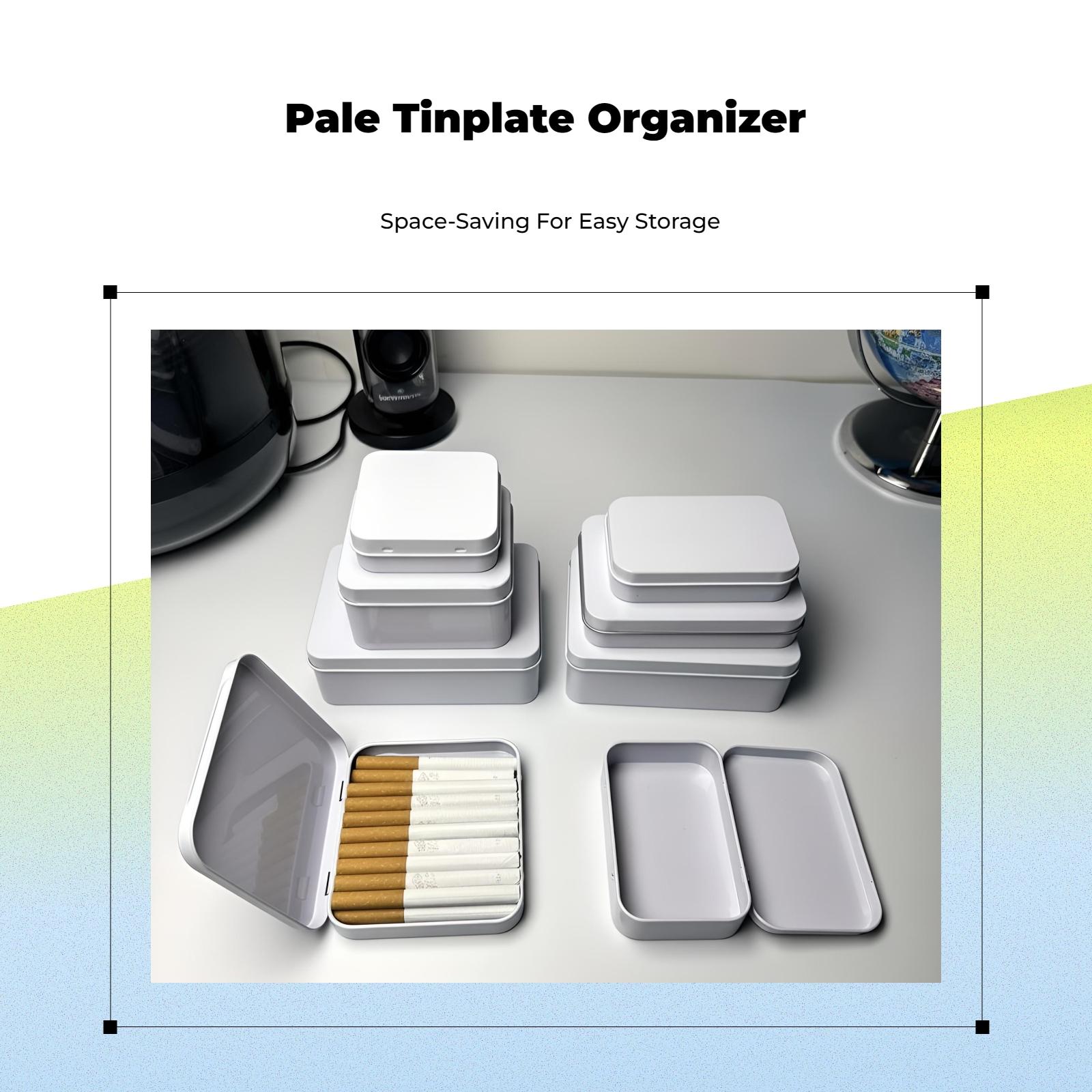 Cream Tin Metal Storage Box Se - огляд і ціна Tin Container Lid