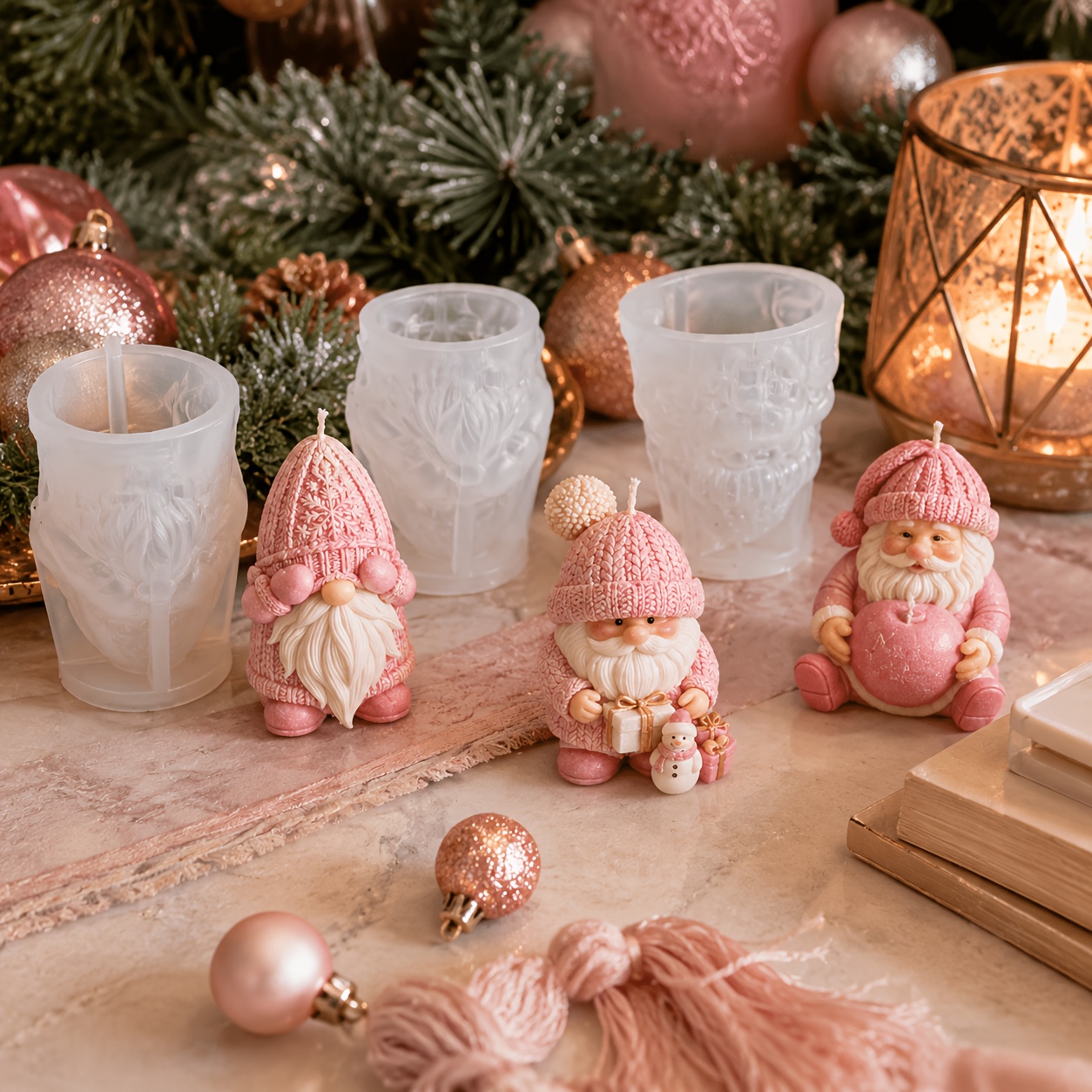 Xmas Holiday Gnome Silicone Ca - огляд і ціна Candle Making Kits