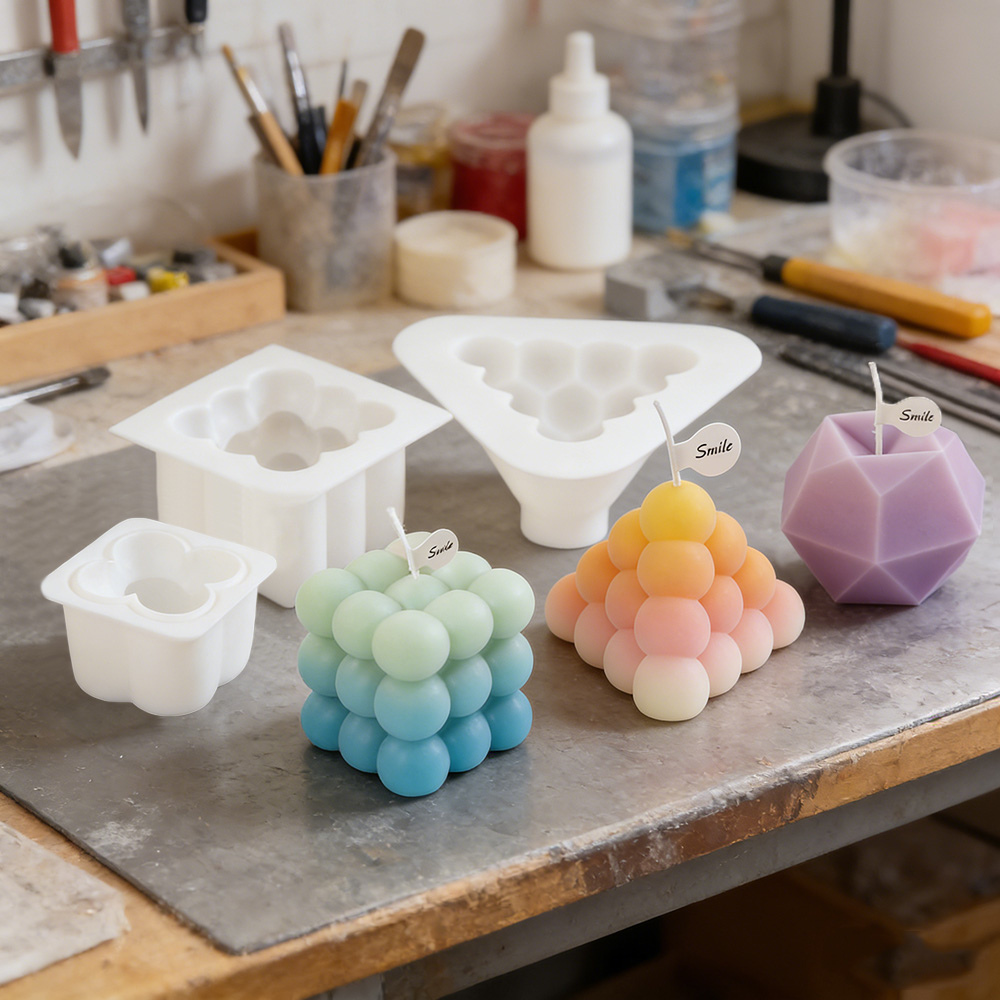 3D Bubble Cube Silicone Candle - огляд і ціна Candle Making Kits
