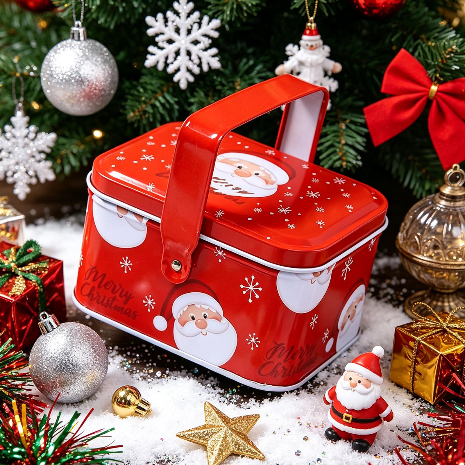 Christmas Cookie Tins Metal St - огляд і ціна Tin Container Lid