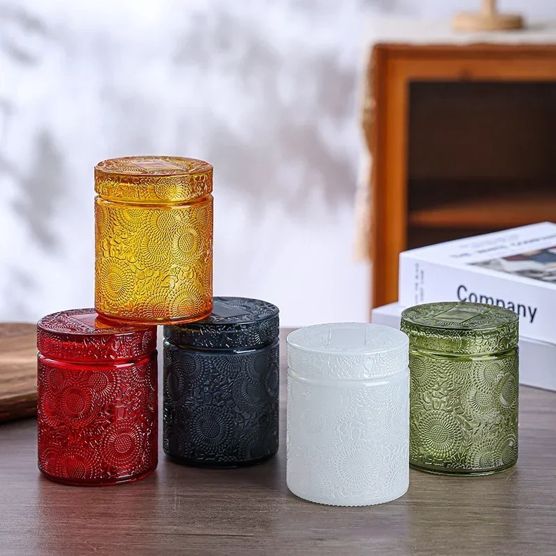 1pc Empty Glass Candle Cup Sto - огляд і ціна Candle Making Jars With Lids