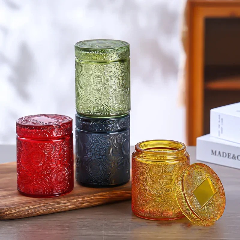 1pc Empty Glass Candle Cup Sto - огляд і ціна Candle Making Jars With Lids